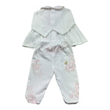 Le Bebe Completo 2 Pezzi Shirt-Ghettina Tinta Unita per Neonata LBG6287 BIANCO LE BEBE 