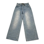 Refrigiwear Jeans Tinta Unita Modello Palazzo per Bambina 320PRFJS25 AZZURRO REFRIGIWEAR 