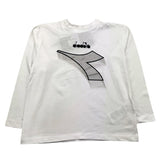 DIADORA shirt girocollo tinta unita con stampa logo Bianco per Bambina F4DIBGTH095 BIANCO DIADORA 