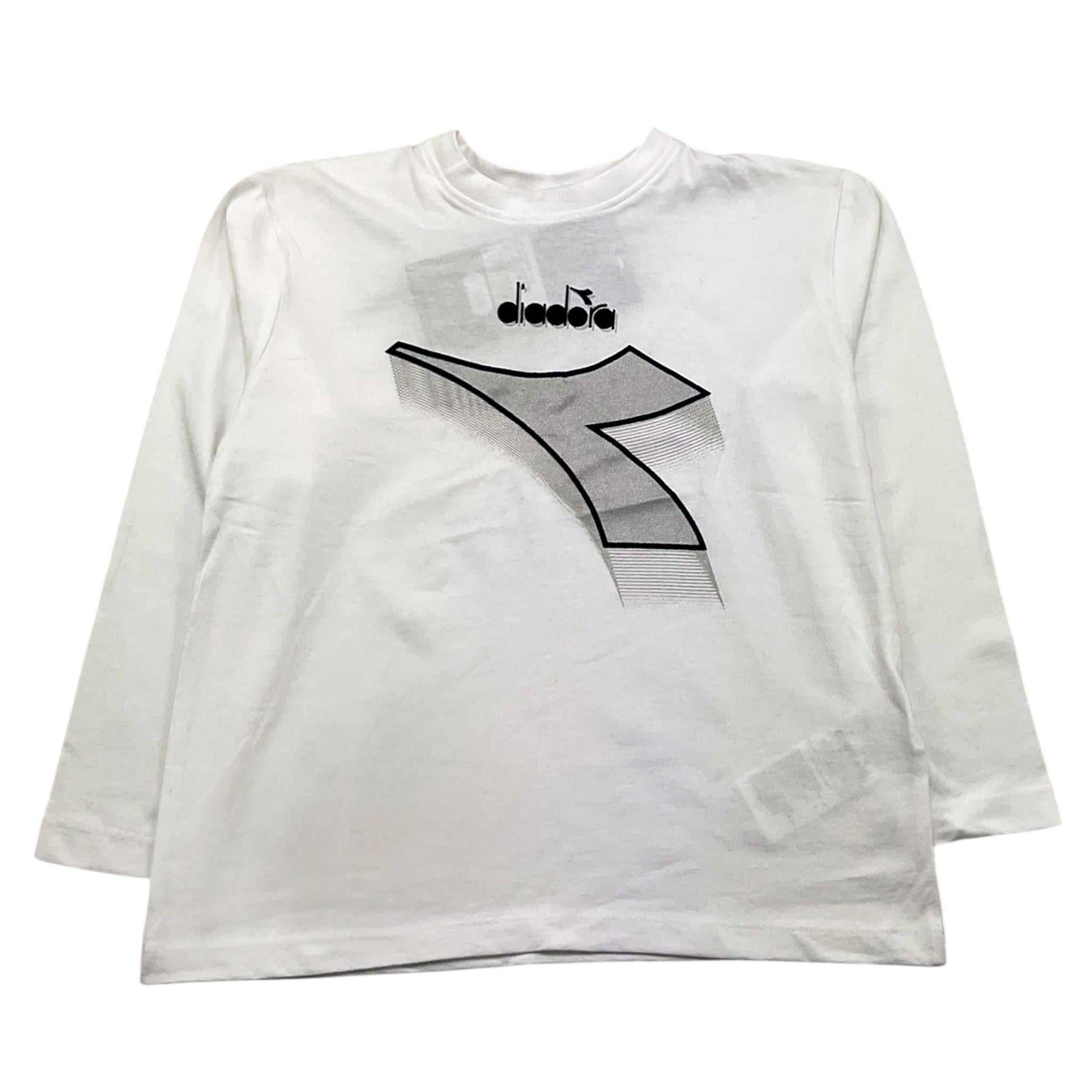 DIADORA shirt girocollo tinta unita con stampa logo Bianco per Bambina F4DIBGTH095 BIANCO DIADORA 