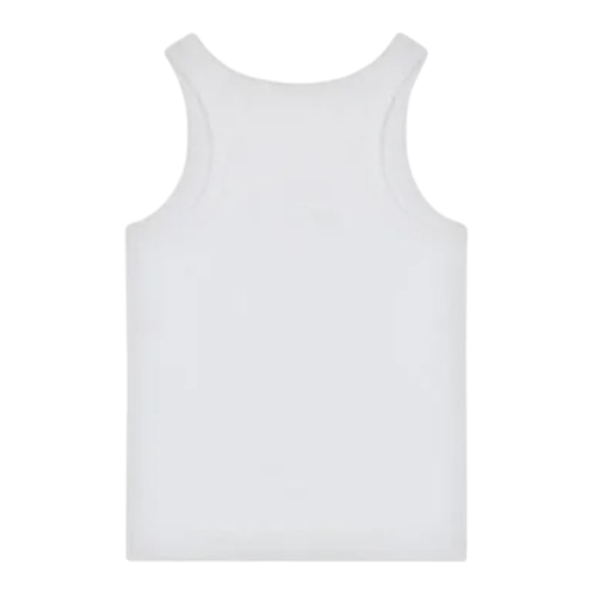 Moschino Canotta Tinta Unita A Costine per Bambina HDM06M BIANCO MOSCHINO 