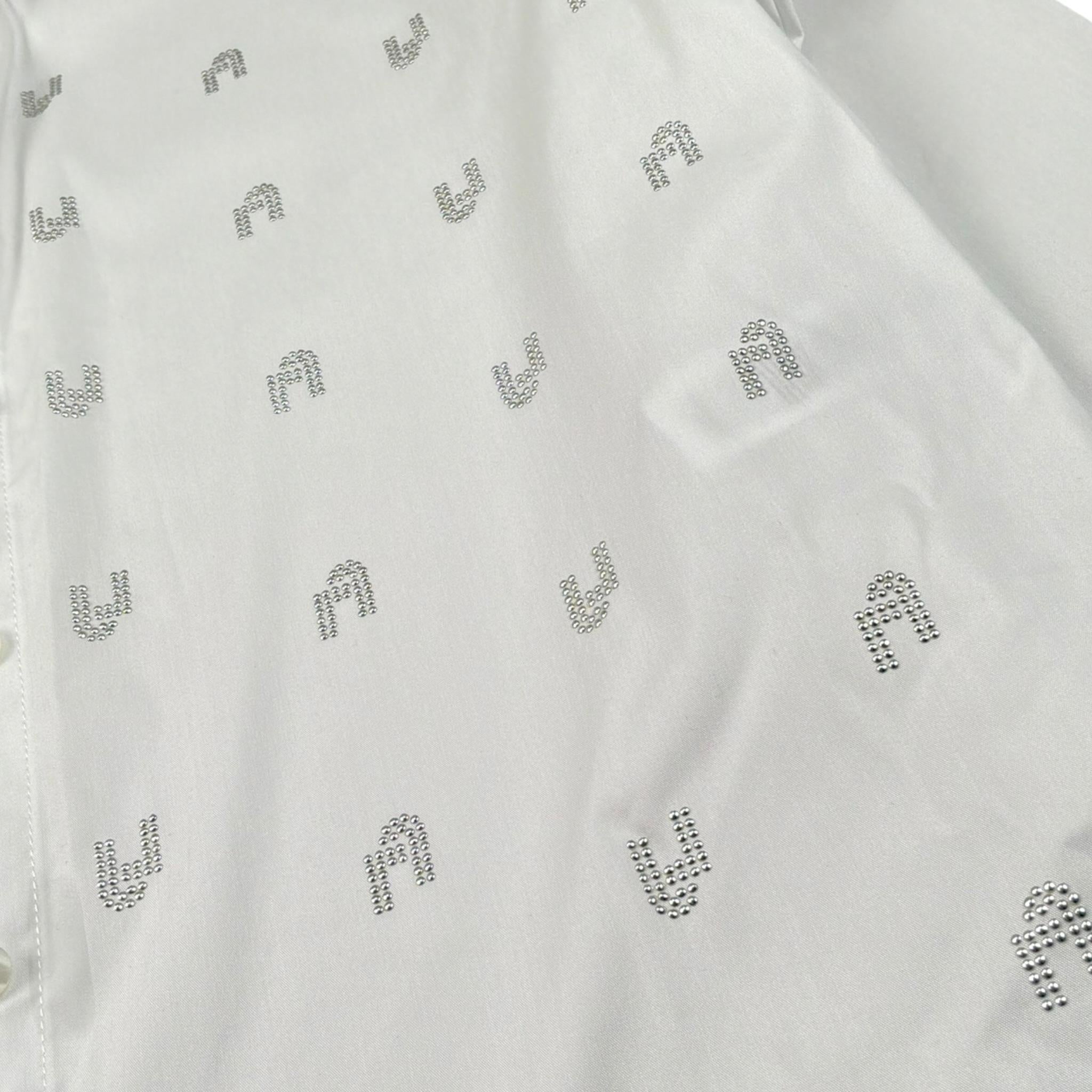 Liu Jo Camicia Tinta Unita con Brillantini per Bambina GA5138 BIANCO LIU JO 