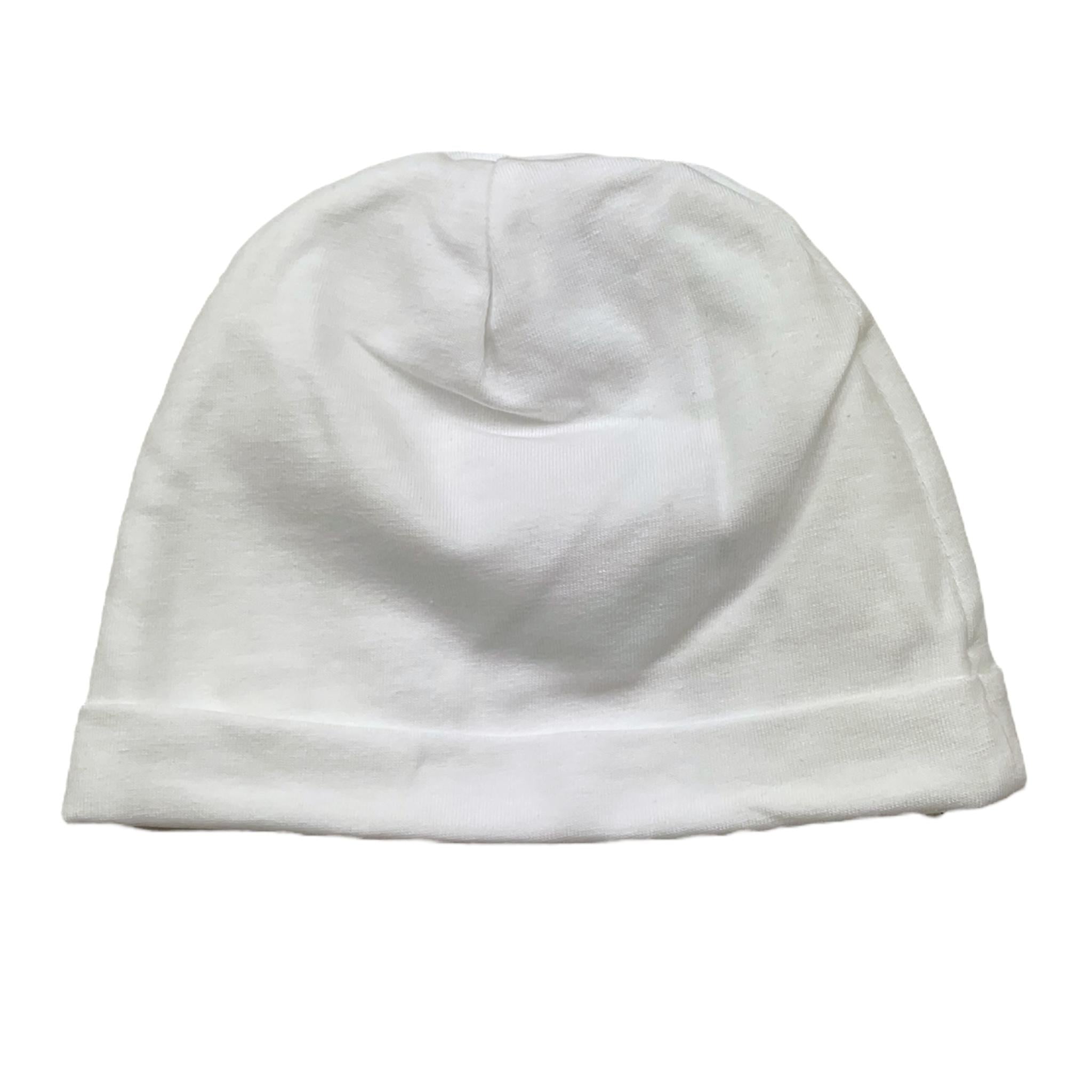 Ninnaoh Cappello Tinta Unita con Fiore per Neonata E25CA57 BIANCO NINNAOH 