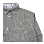 U.S. Polo Assn Camicia Manica Lunga Tinta Unita con Logo per Bambino US41504004 VERDE U.S. POLO ASSN 