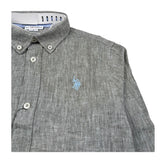 U.S. Polo Assn Camicia Manica Lunga Tinta Unita con Logo per Bambino US41504004 VERDE U.S. POLO ASSN 