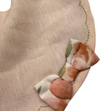 Barcellino Bavetta Tinta Unita con Cuciture In Contrasto per Neonata 121508 ROSA BARCELLINO 