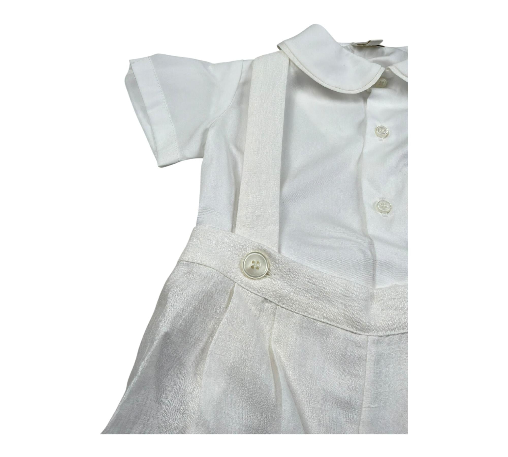 Il Gufo Completo 2 Pezzi Camicie-Salopette per Neonato PATDP521L0014 PANNA IL GUFO 