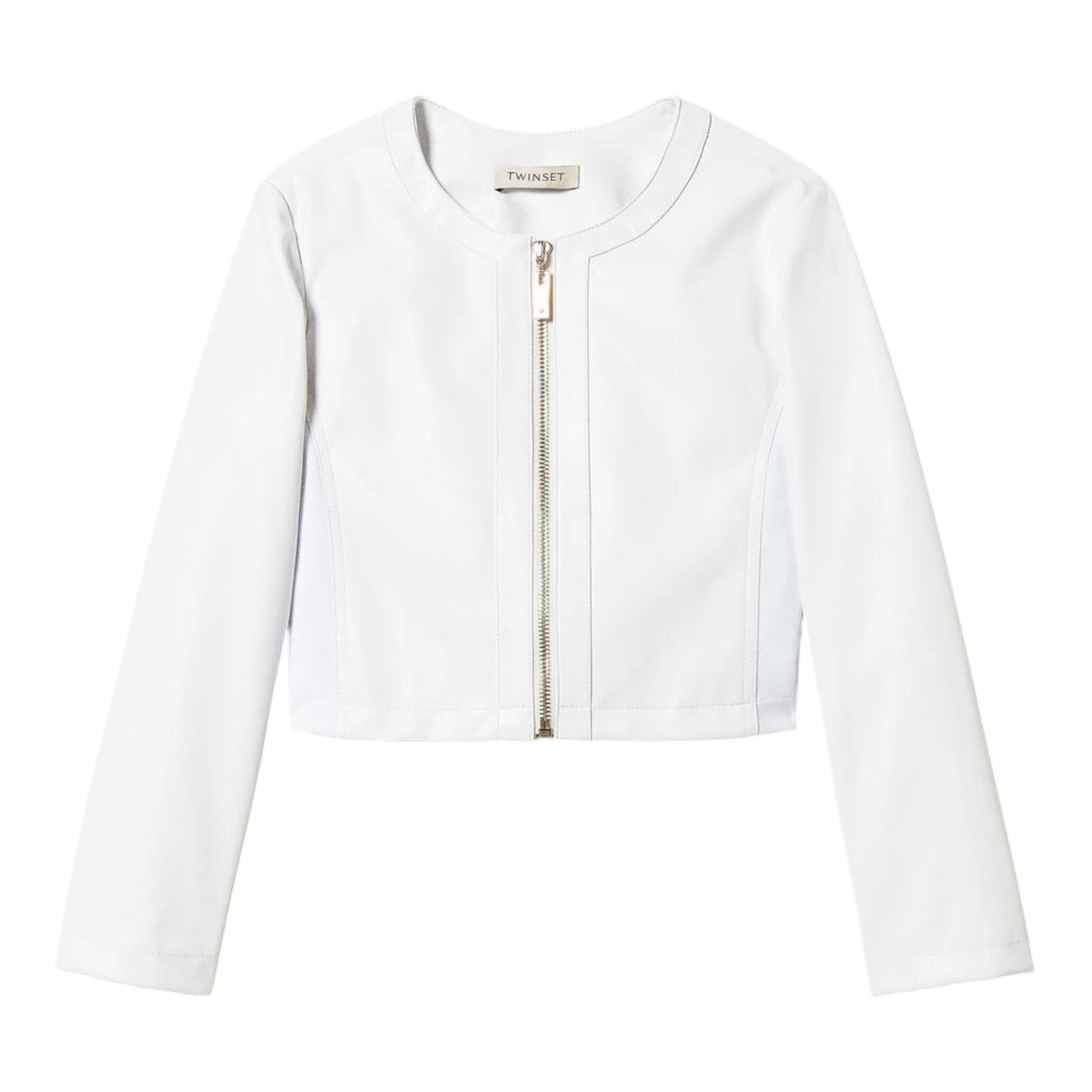 Twinset Giubbino In Ecopelle Tinta Unita per Neonata 251GJ2560N PANNA TWINSET 