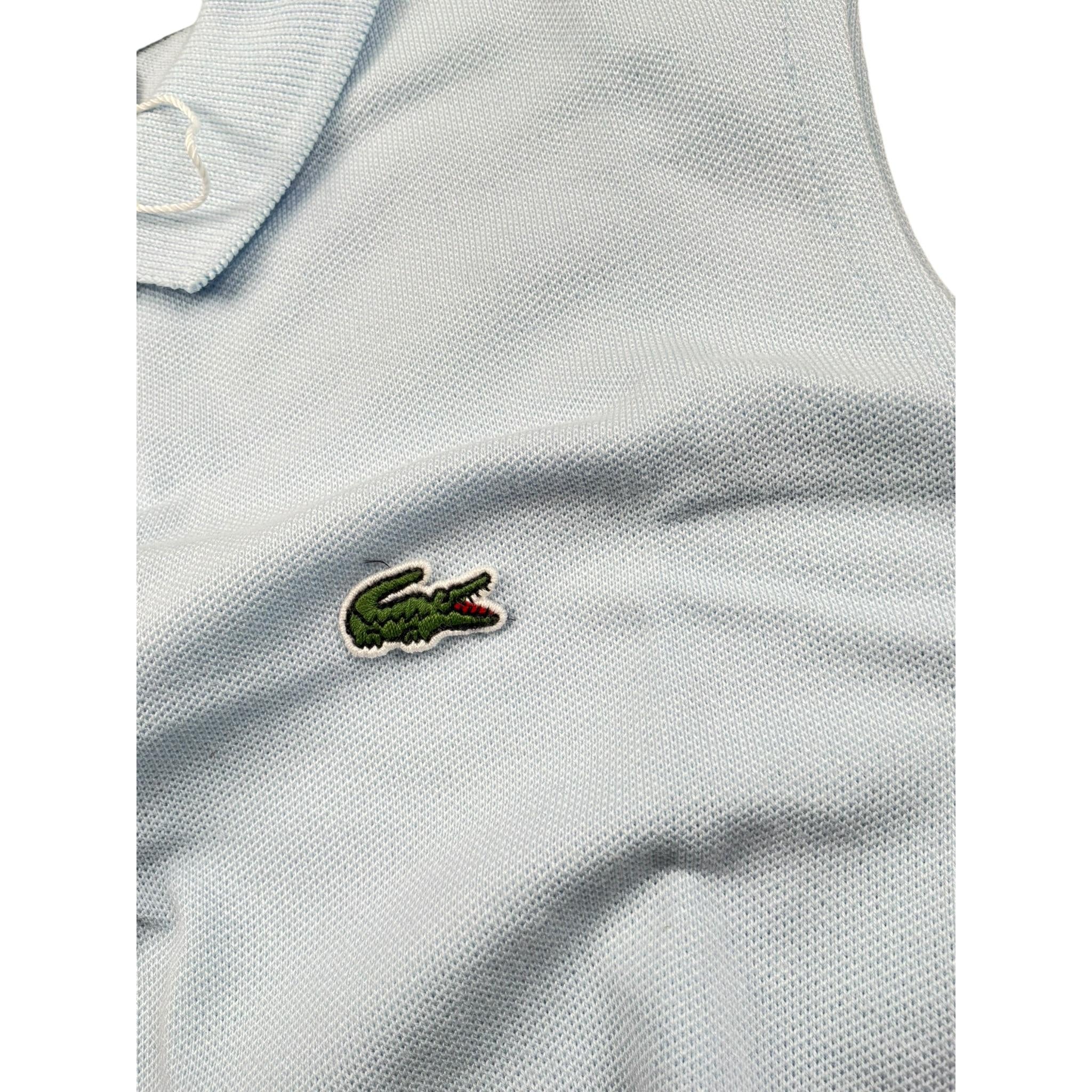 Lacoste Polo Giromanica Tinta Unita per Bambina PJ5262 AZZURRO LACOSTE 