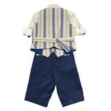 Mai'S Kids Completo 4 Pezzi Camicia-Papillon-Gilet-Bermuda per Bambino EMANUEL BLU MAI'S KIDS 