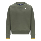 K-Way Maglia Tinta Unita Girocollo con Logo per Bambino K2148LW VERDE K-WAY 