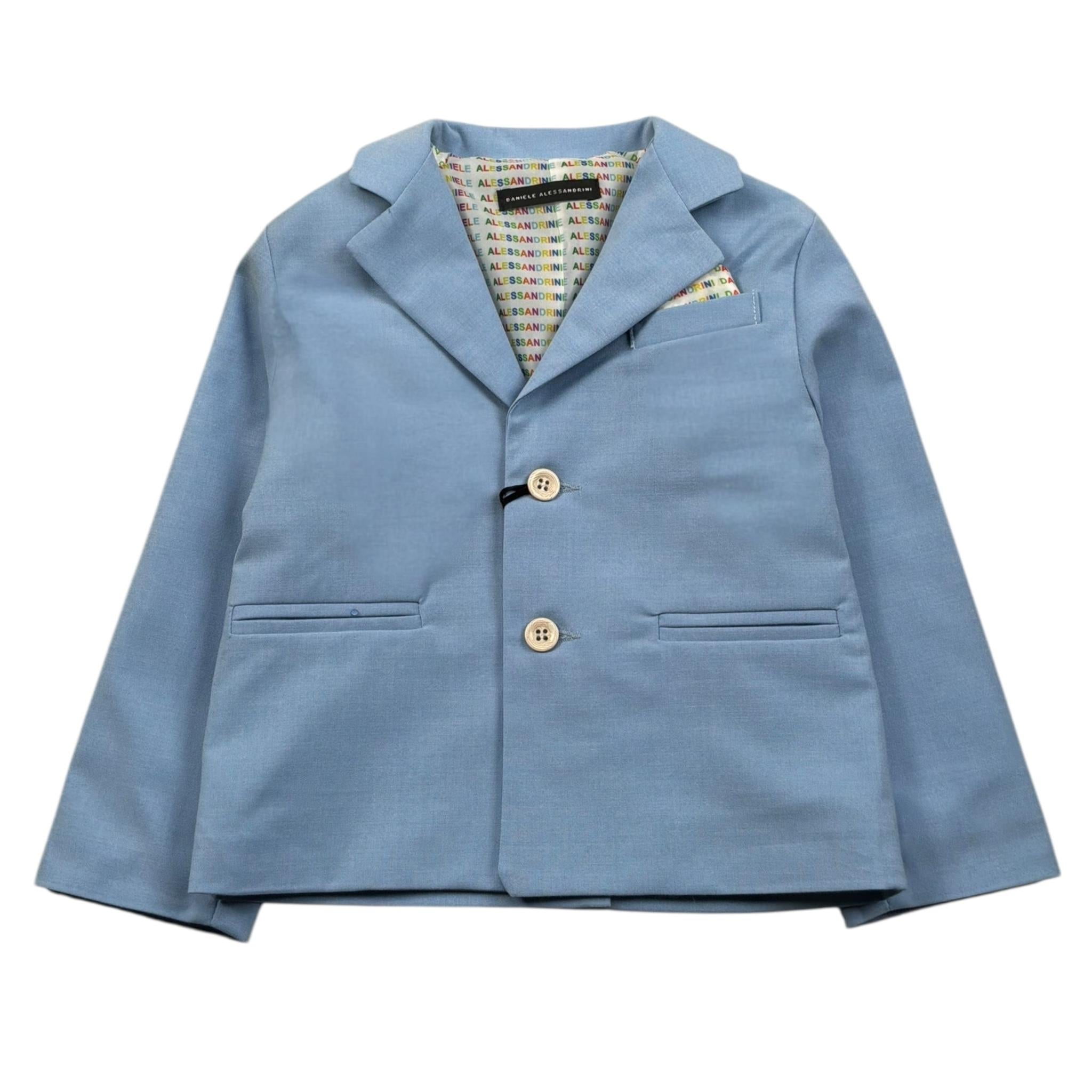 Daniele Alessandrini Giacca Tinta Unita con Bottoni per Bambino 1295J00001 AZZURRO DANIELE ALESSANDRINI 