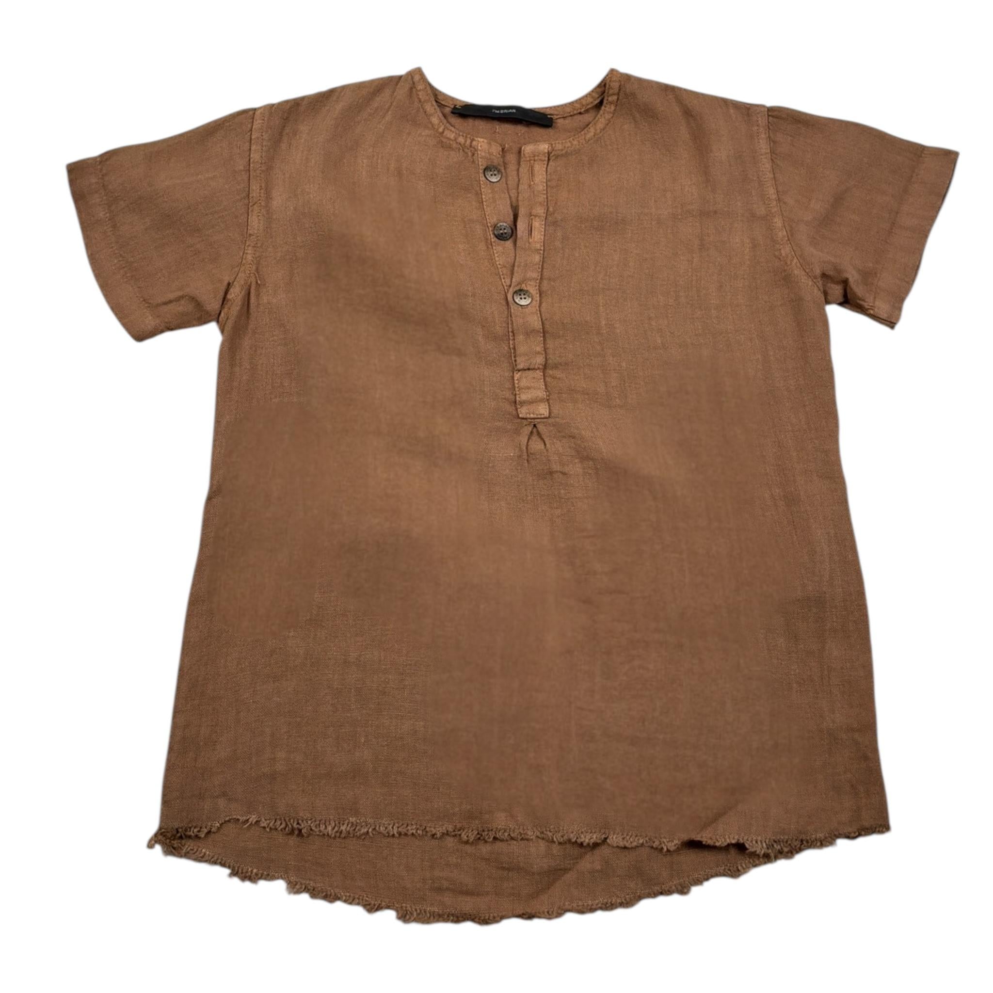 I'M Brian Camicia tinta unita Mezza Manica Cammello per Bambino CA1335J CAMMELLO I'M BRIAN 