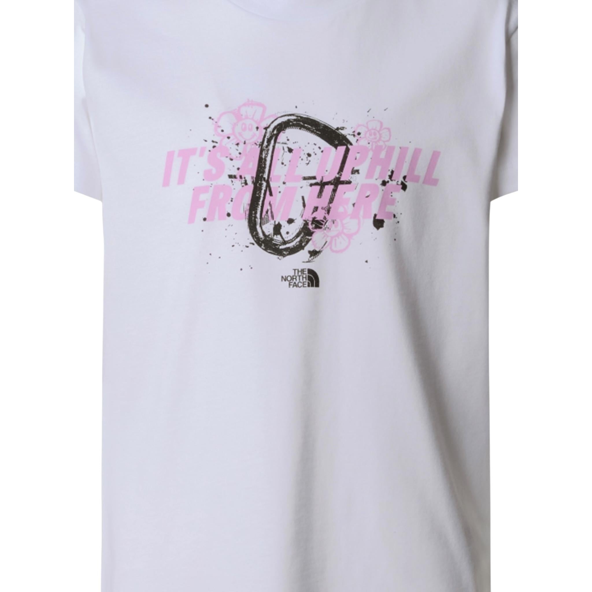 The North Face T-Shirt tinta unita con Stampa Bianco per Bambina NF0A8AXFFN41 BIANCO THE NORTH FACE 
