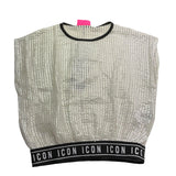 Icon Top Tinta Unita Traforato per Bambina IGKS00686 ARGENTO ICON 