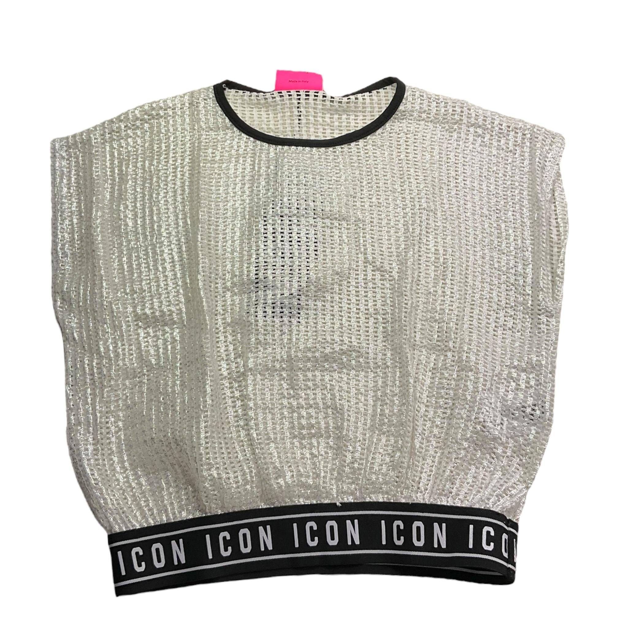 Icon Top Tinta Unita Traforato per Bambina IGKS00686 ARGENTO ICON 