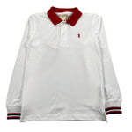 Trussardi Polo Manica Lunga Tinta Unita con Profili In Contrasto per Bambino TBP26049PO BIANCO TRUSSARDI 