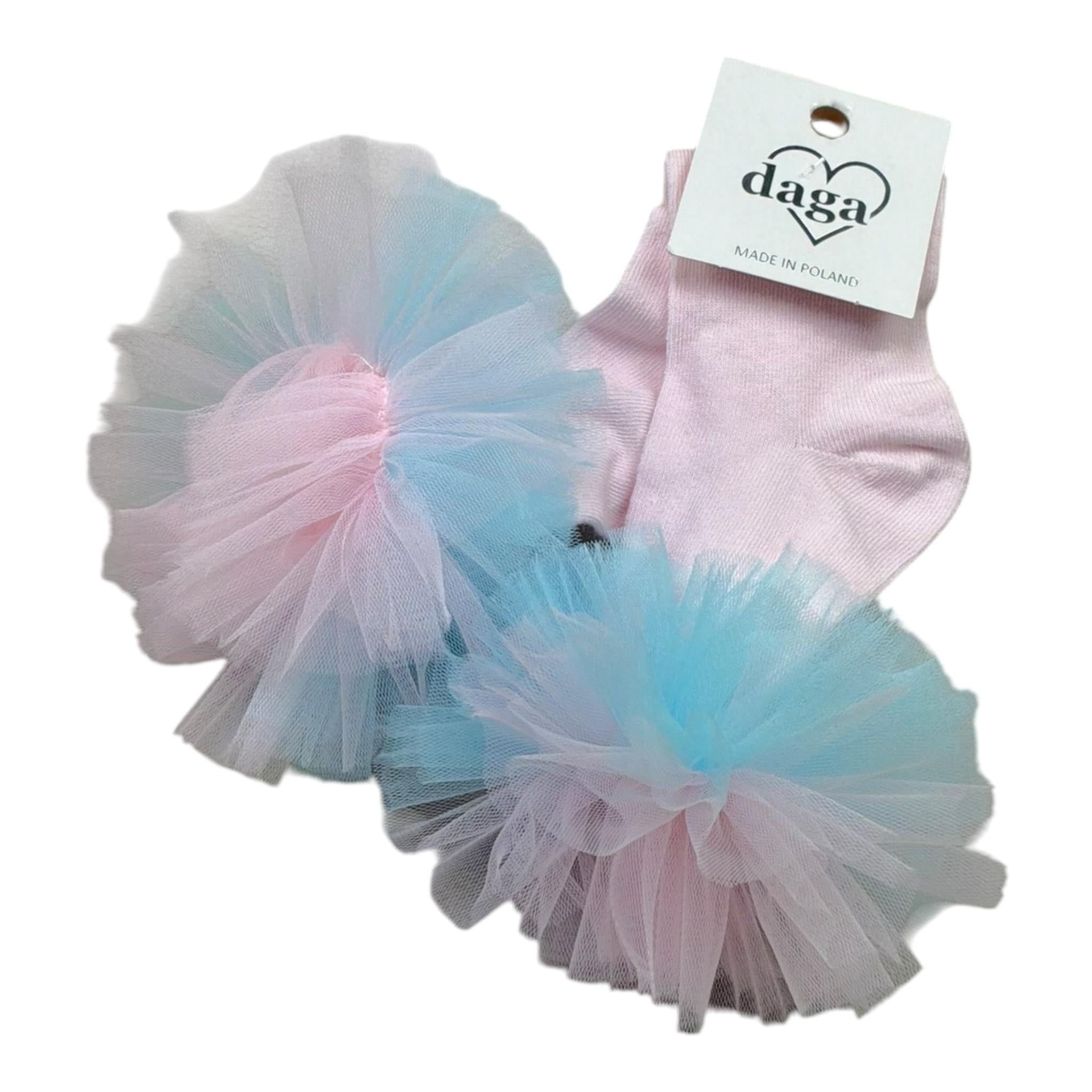 Daga Collection Calzini Scalda Caviglie Tinta Unita con Pon Pon per Bambina M25072 ROSA DAGA COLLECTION 