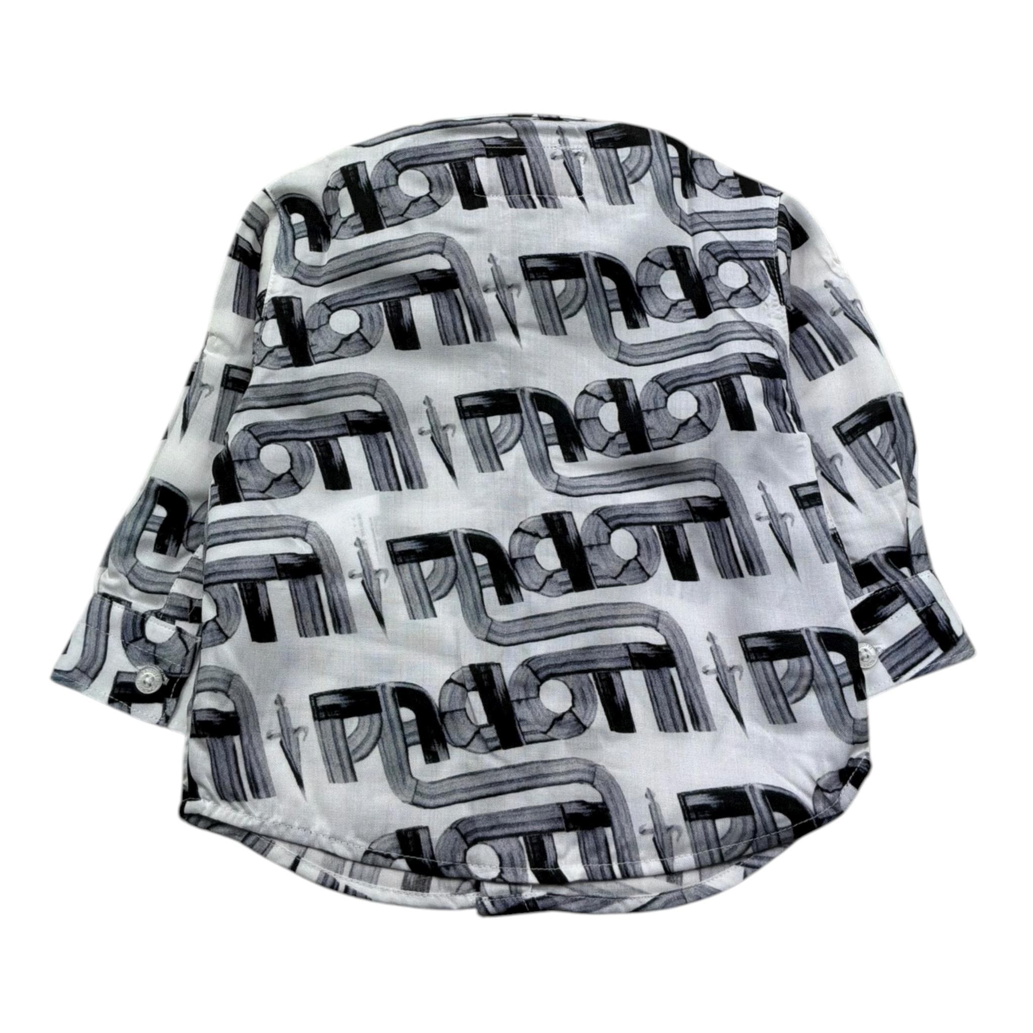 Cesare Paciotti Camicia Manica Lunga Stampa Fantasia per Neonato CMP5151BX BIANCO CESARE PACIOTTI 