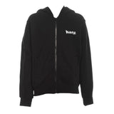 Disclaimer Felpa con Zip E Cappuccio Tinta Unita con Logo per Bambino 25EDBK58409 NERO DISCLAIMER 