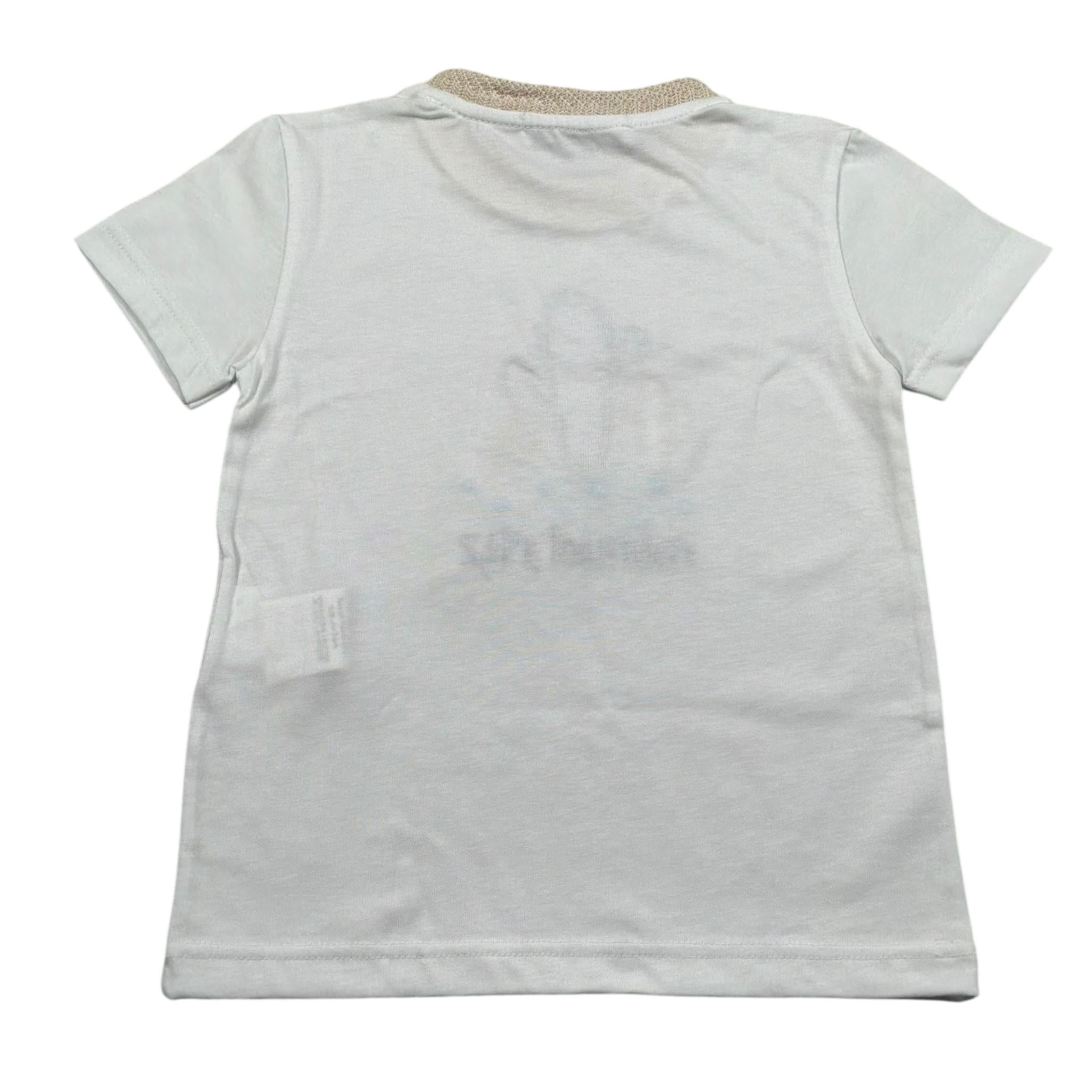 Manuel Ritz T-Shirt Girocollo Tinta Unita con Ricamo per Neonato MR3117NXX PANNA MANUEL RITZ 