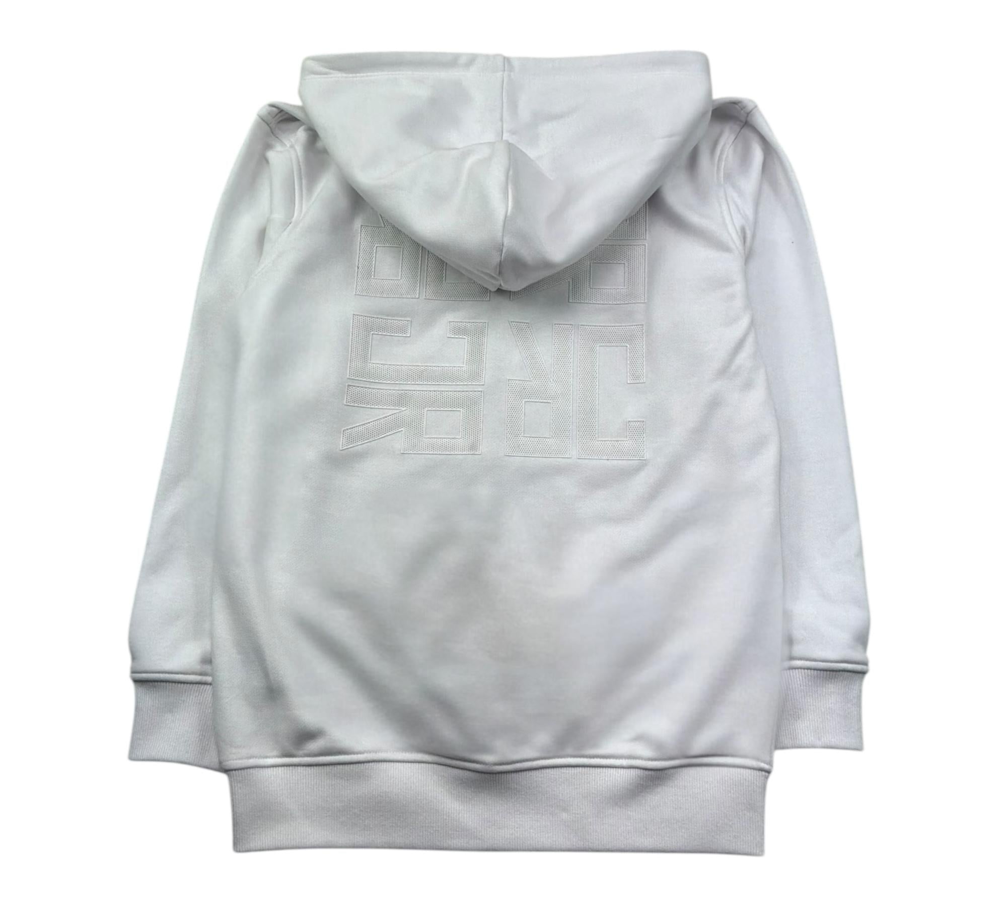 John Richmond Felpa con Zip E Cappuccio Tinta Unita per Bambino RGP26001FE BIANCO JOHN RICHMOND 