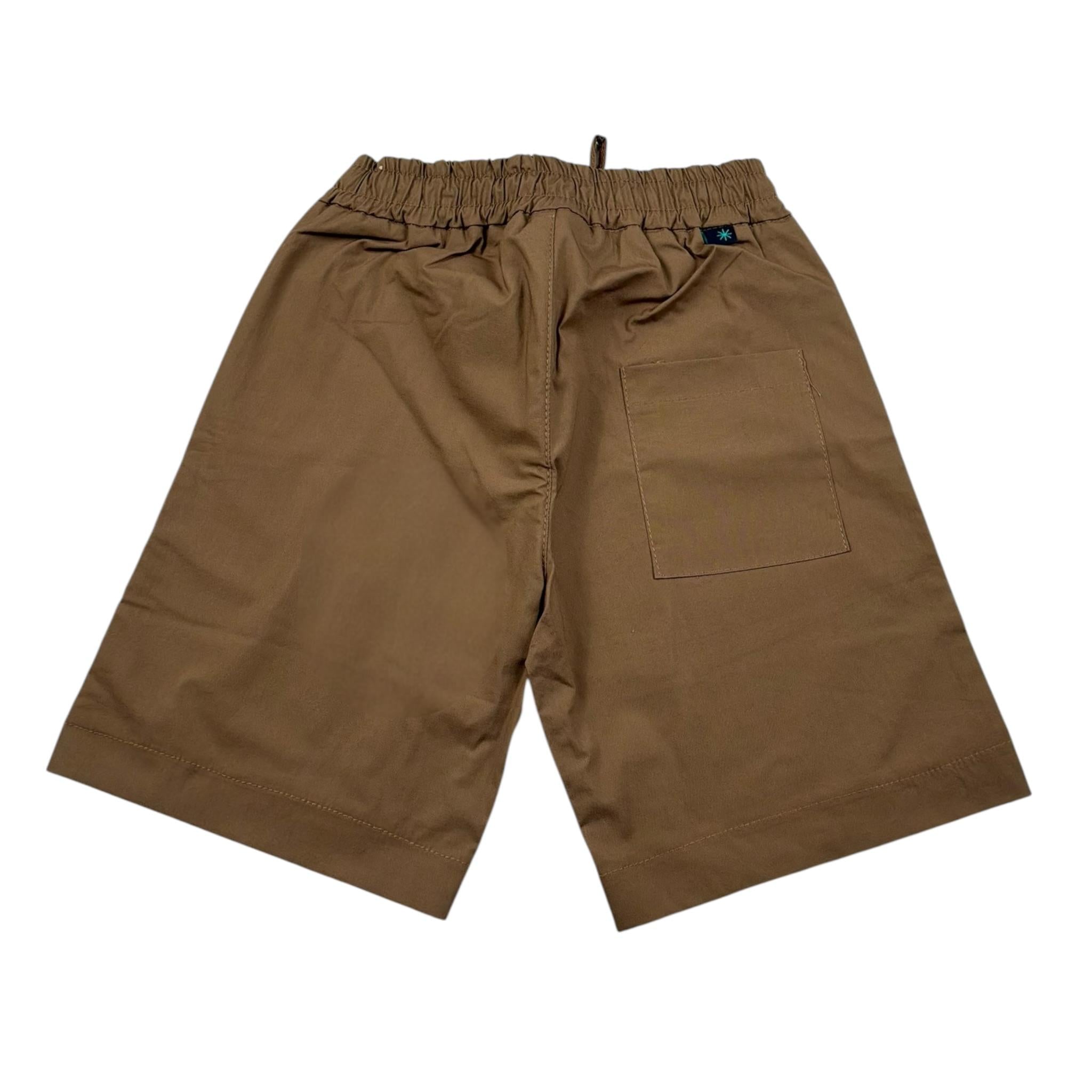 Manuel Ritz Bermuda tinta unita con Elastico In Vita Marrone per Bambino MR2149 MARRONE MANUEL RITZ 