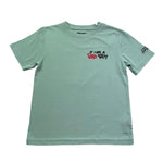 Saint Barth T-Shirt Girocollo Tinta Unita con Stampa per Bambino 00747L VERDE SAINT BARTH 