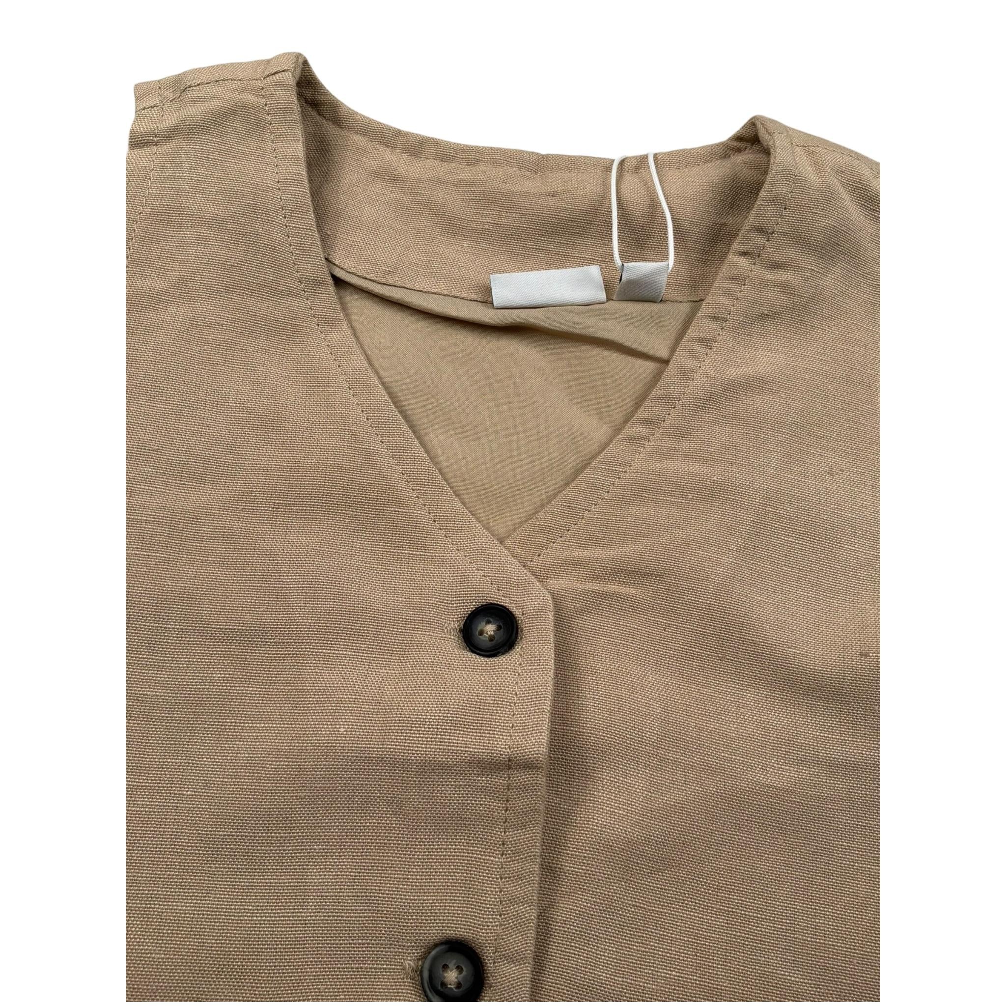 Name.It Gilet tinta unita Beige per Neonato 13200202N BEIGE NAME.IT 