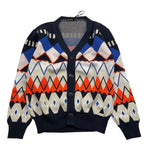 DANIELE ALESSANDRINI cardigan tinta unita con fantasia astratta Blu per Bambino 1231W00039 BLU DANIELE ALESSANDRINI 