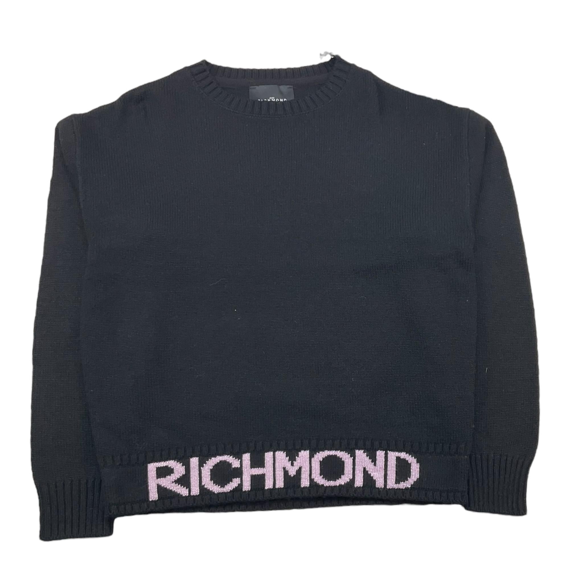 JOHN RICHMOND maglia girocollo tinta unita con logo Nero per Bambina RGA25193MA NERO JOHN RICHMOND 