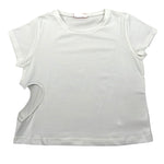 Liu Jo T-Shirt Girocollo Tinta Unita con Applicazione per Bambina GA5067XXX BIANCO LIU JO 