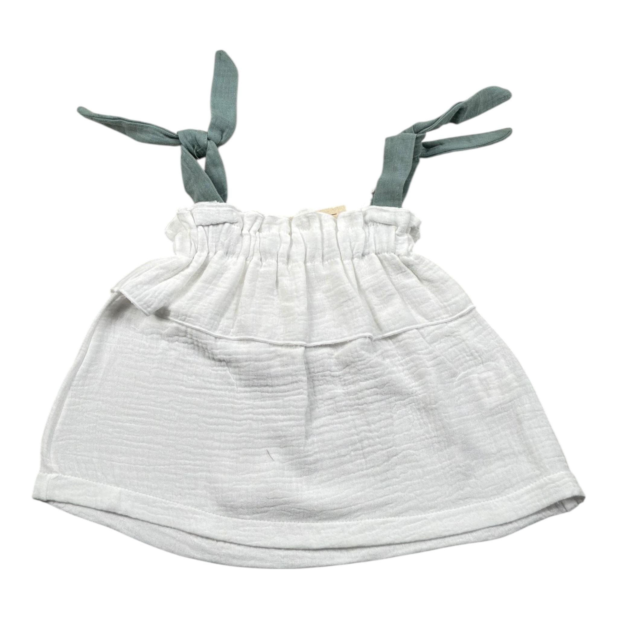 Babyvip Top Tinta Unita con Bretelle per Neonata T1533 BIANCO BABYVIP 