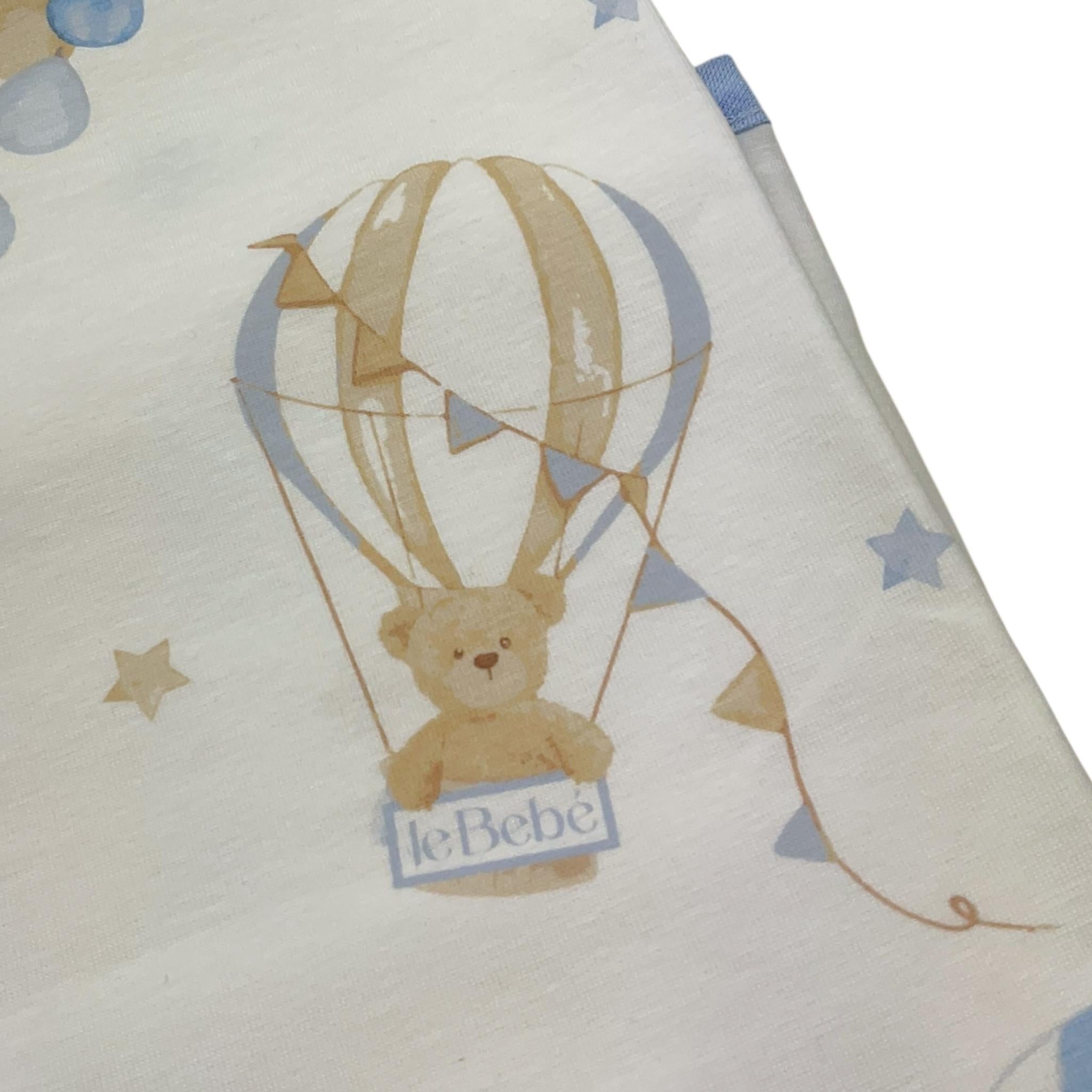 Le Bebe' Coperta Tinta Unita con Stampa per Neonato LBB48899 BIANCO LE BEBE' 