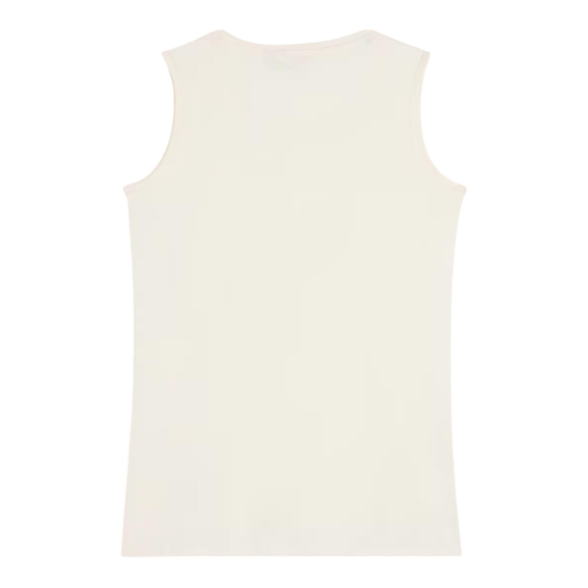 Calvin Klein Canotta Tinta Unita Giromanica con Stampa per Bambina IG0IG02871X PANNA CALVIN KLEIN 