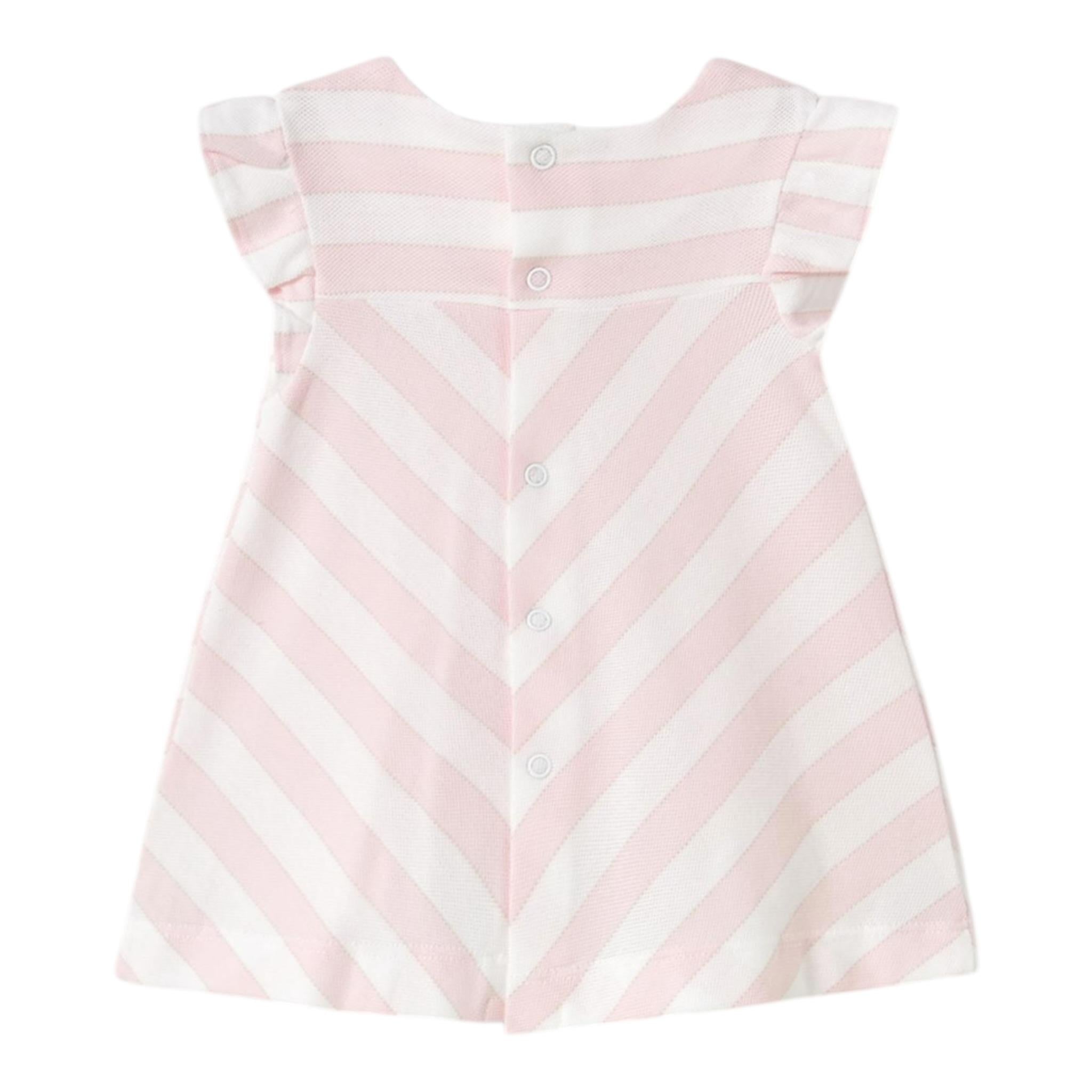 Mayoral Abito Mezza Manica Fantasia A Righe per Neonata 1847 BIANCO/ROSA MAYORAL 