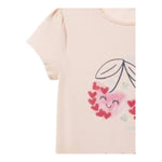Guess T-Shirt Girocollo Tinta Unita con Stampa per Neonata K5GI03K6YW4 ROSA GUESS 