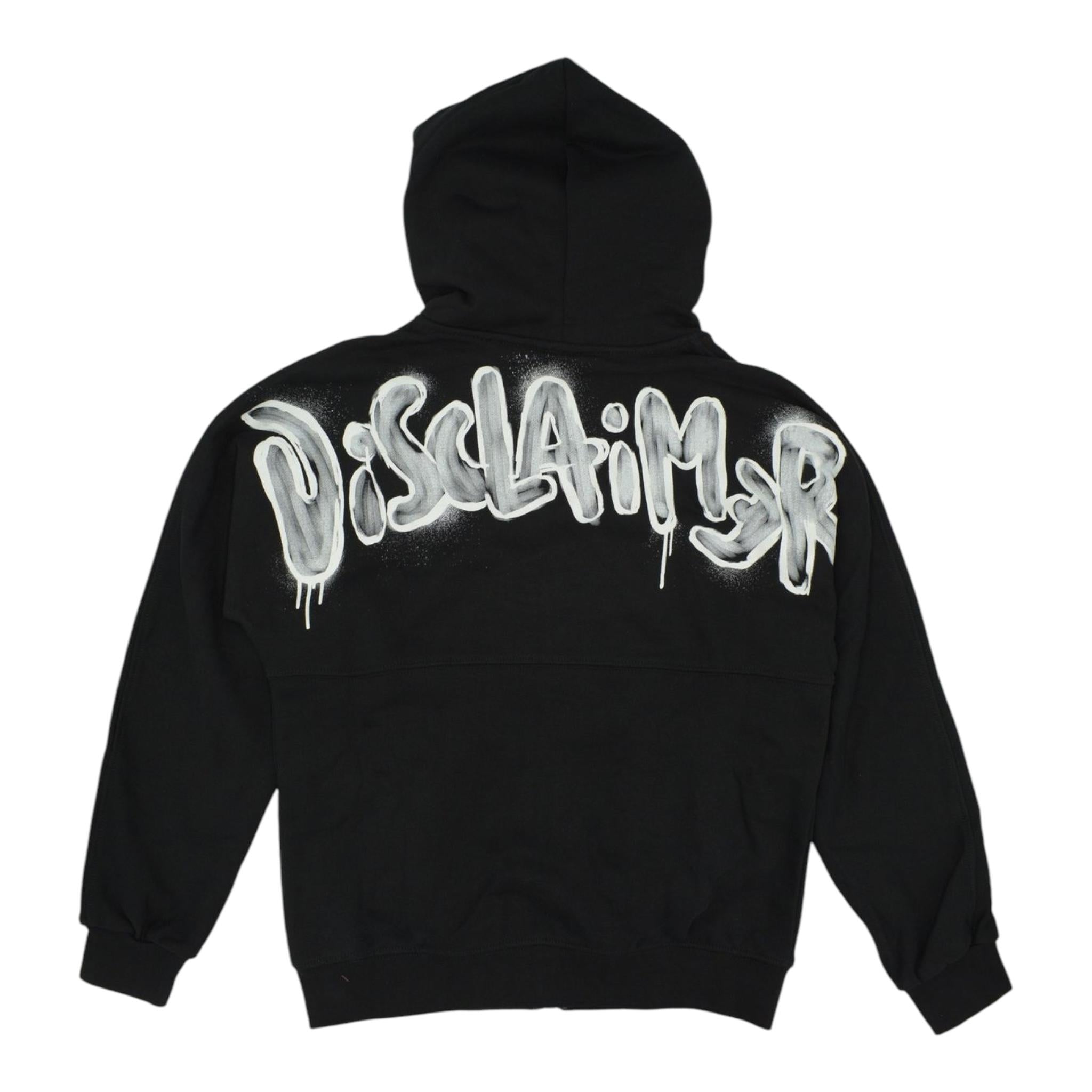 DISCLAIMER felpa tinta unita con zip e cappuccio Nero per Bambina 24IDK8243 NERO DISCLAIMER 