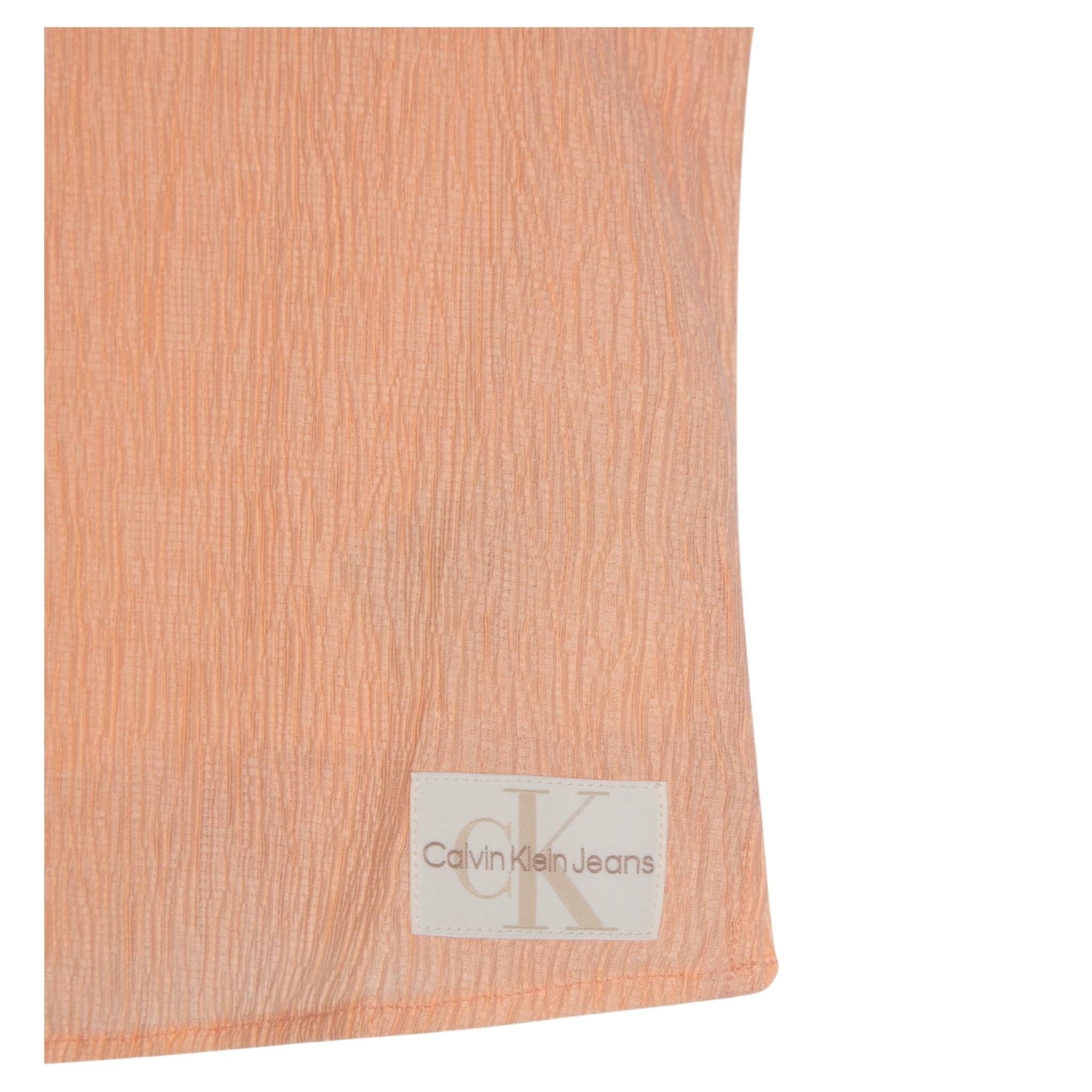 Calvin Klein Canotta Tinta Unita con Logo per Bambina IG0IG01954S0J PESCA CALVIN KLEIN 