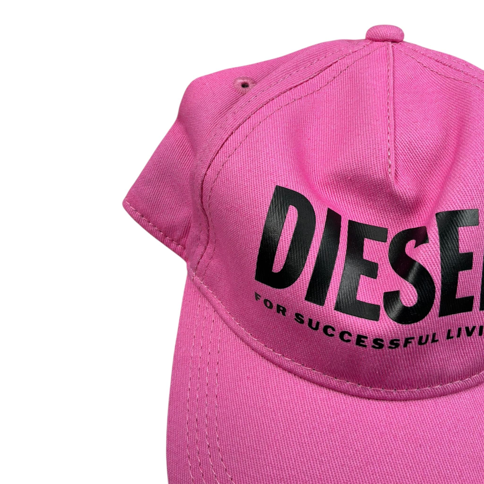 Diesel Berretto Tinta Unita con Logo per Bambina K00527 ROSA DIESEL 