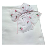 Le Bebe Coperta Tinta Unita con Fiocco per Neonata BG6219 BIANCO LE BEBE 