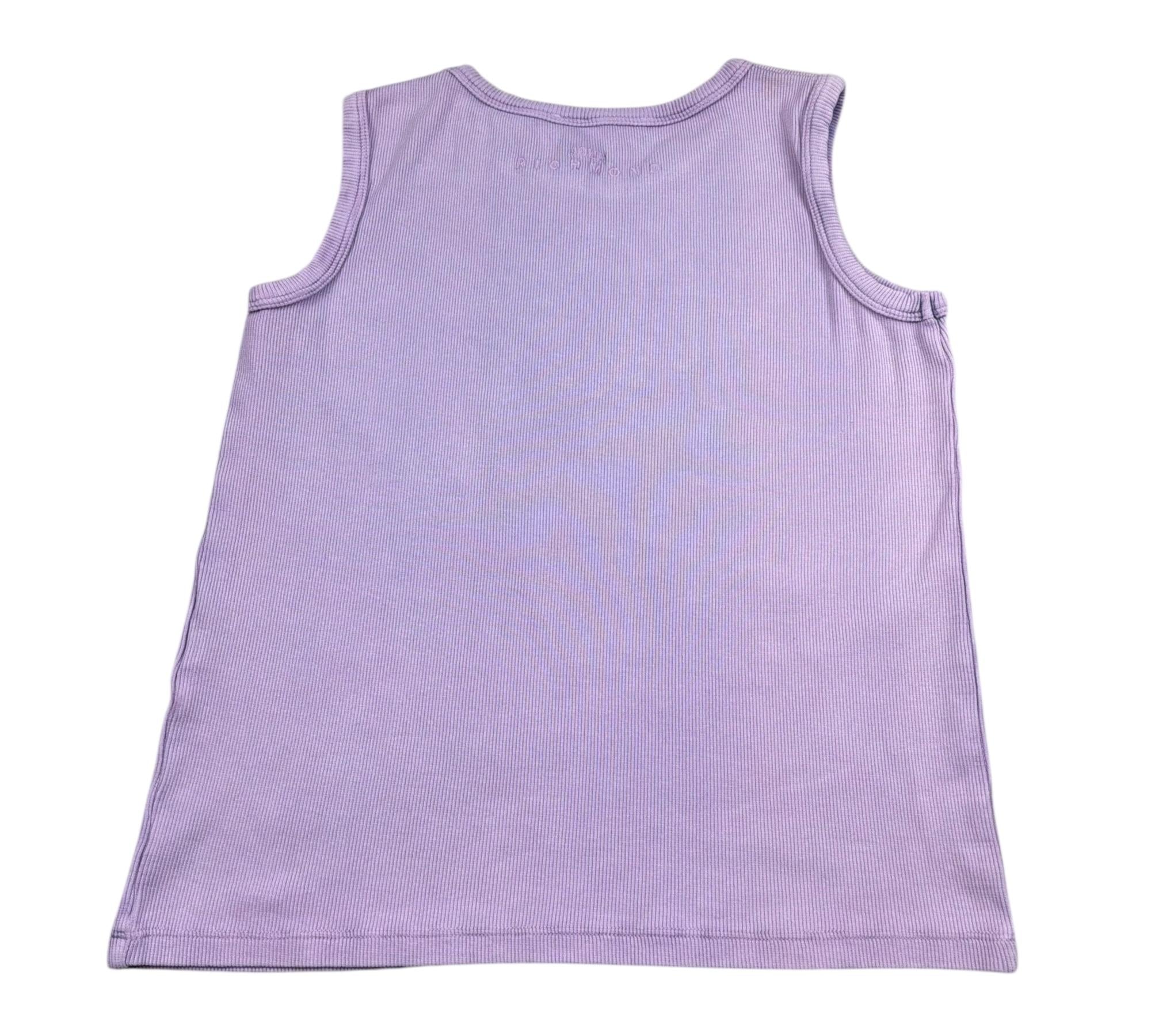 John Richmond Canotta Girocollo Tinta Unita con Logo per Bambina RGP26140CN LILLA JOHN RICHMOND 