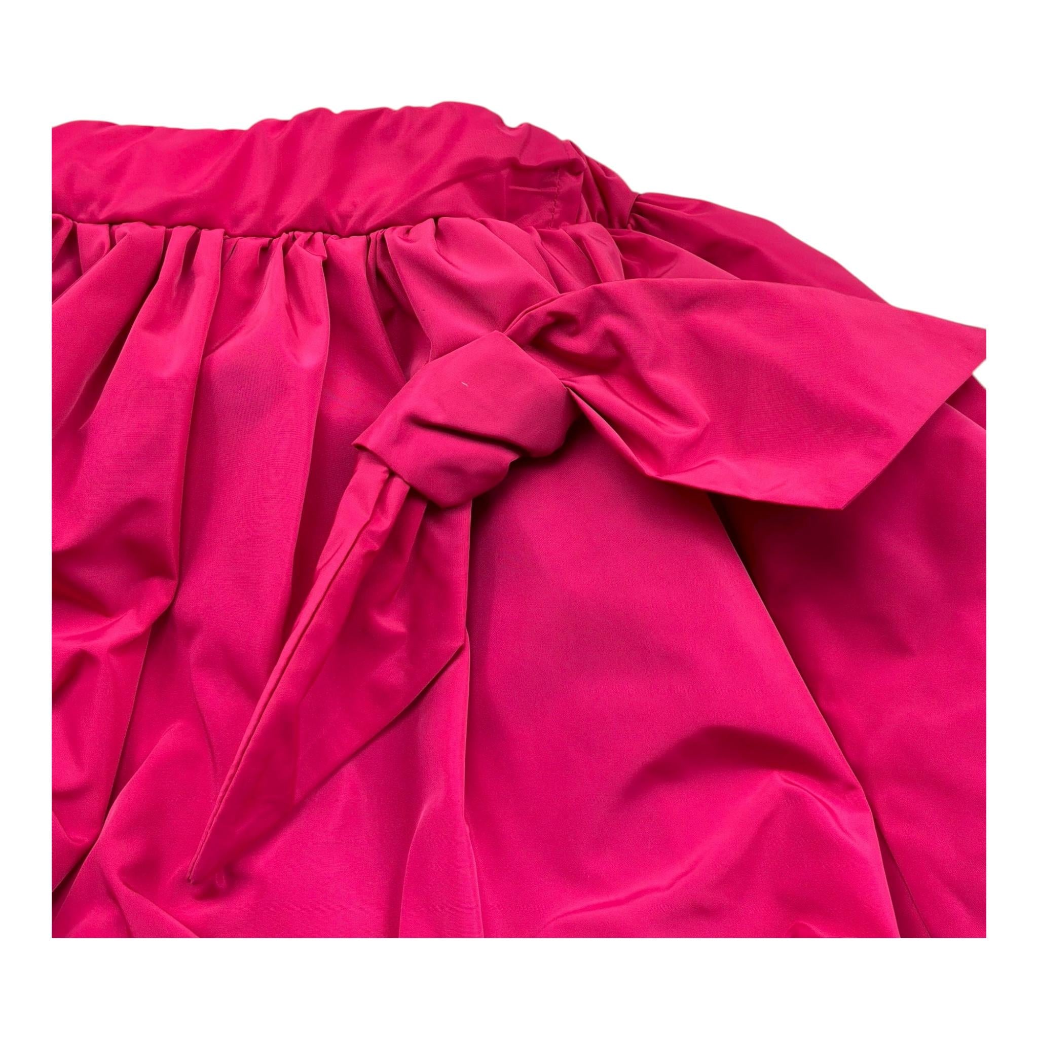Miss Grant Gonna Tinta Unita con Fiocco per Bambina MG1224 FUXIA MISS GRANT 