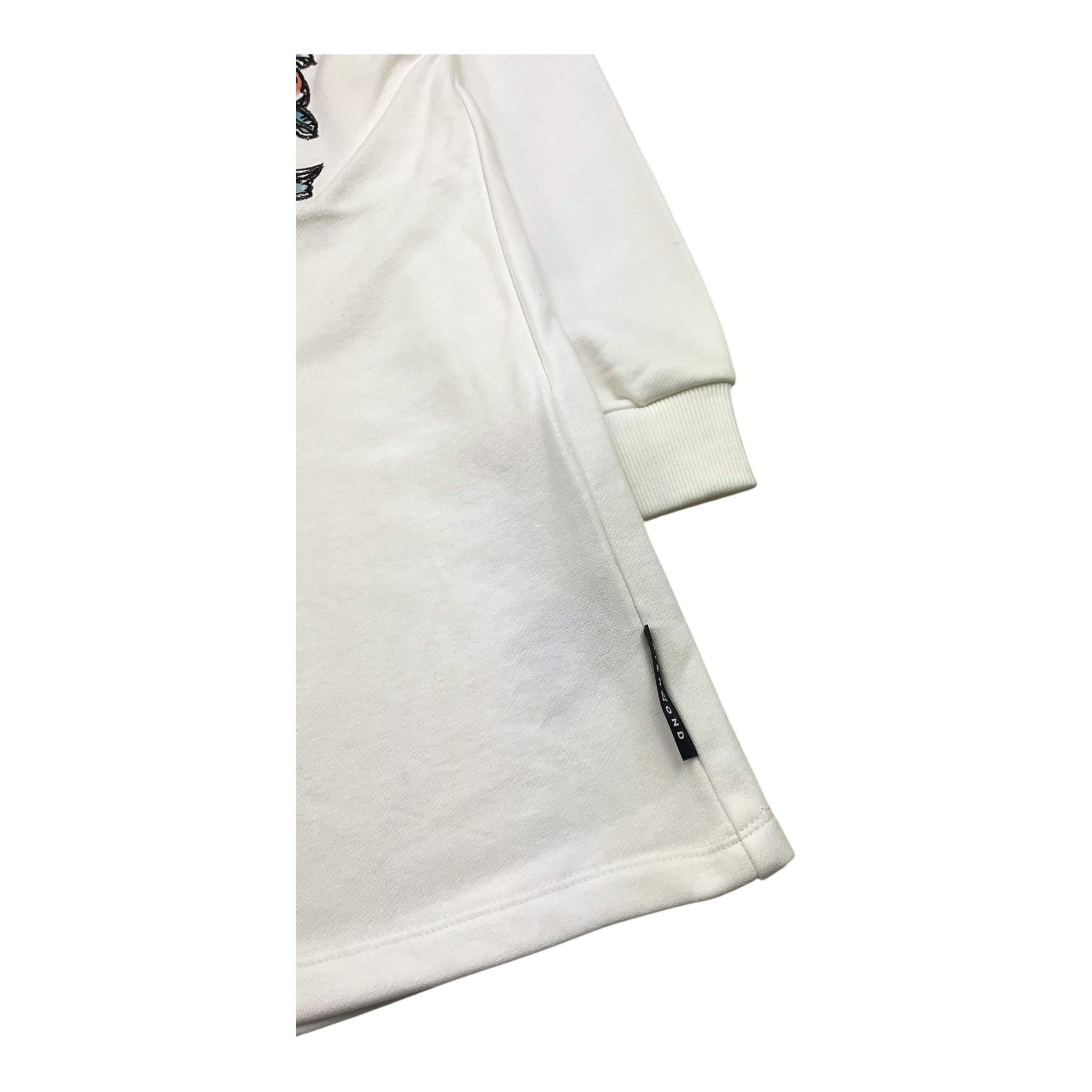 JOHN RICHMOND abito felpa tinta unita girocollo con stampa Bianco per Bambina RGA251100FES BIANCO JOHN RICHMOND 