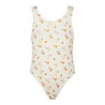 Mefui Costume Intero Tinta Unita con Fantasia per Bambina MJ250204X08 PANNA MEFUI 