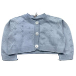 Le Bebe Coprispalle Tinta Unita con Trafori per Neonata LBG6406 AZZURRO LE BEBE 