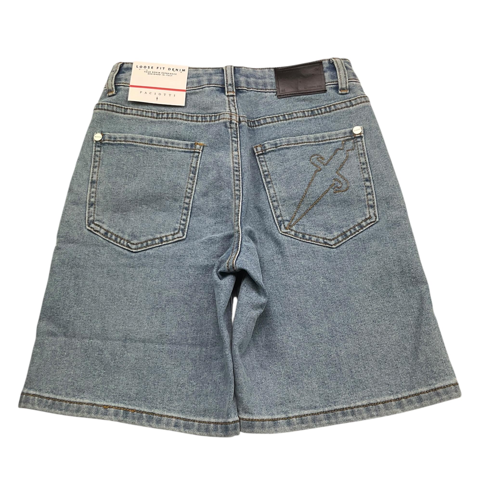 Cesare Paciotti Bermuda Tinta Unita In Denim per Bambino BMP5161J AZZURRO CESARE PACIOTTI 