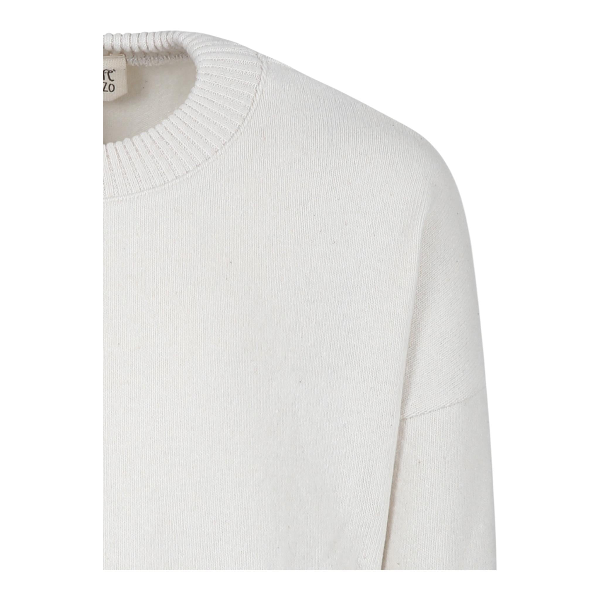 CAFFE' D'ORZO felpa in maglia tinta unita girocollo Panna per Bambina 2V9A40 PANNA CAFFE' D'ORZO 