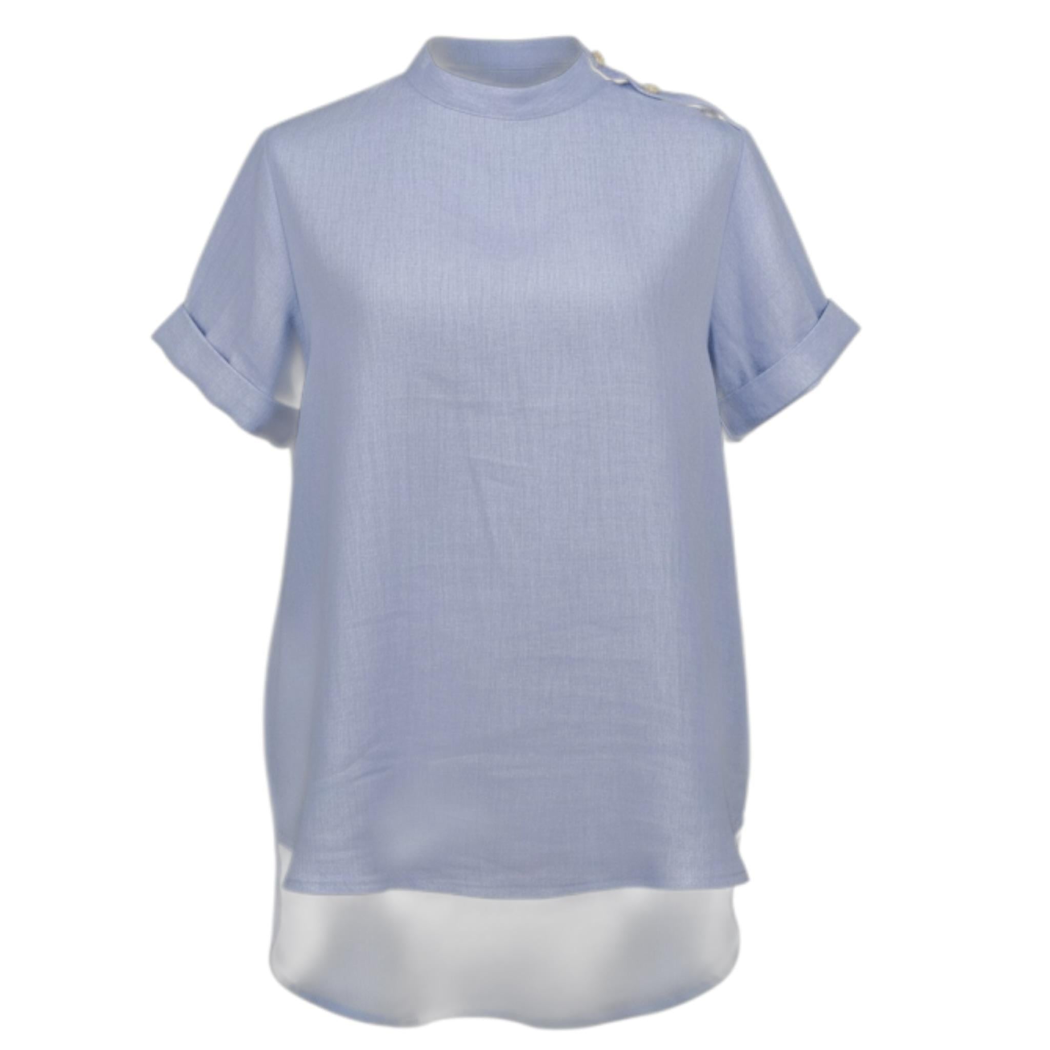 Brian Rush Camicia tinta unita Mezza Manica Azzurro per Bambino EIEIE AZZURRO BRIAN RUSH 