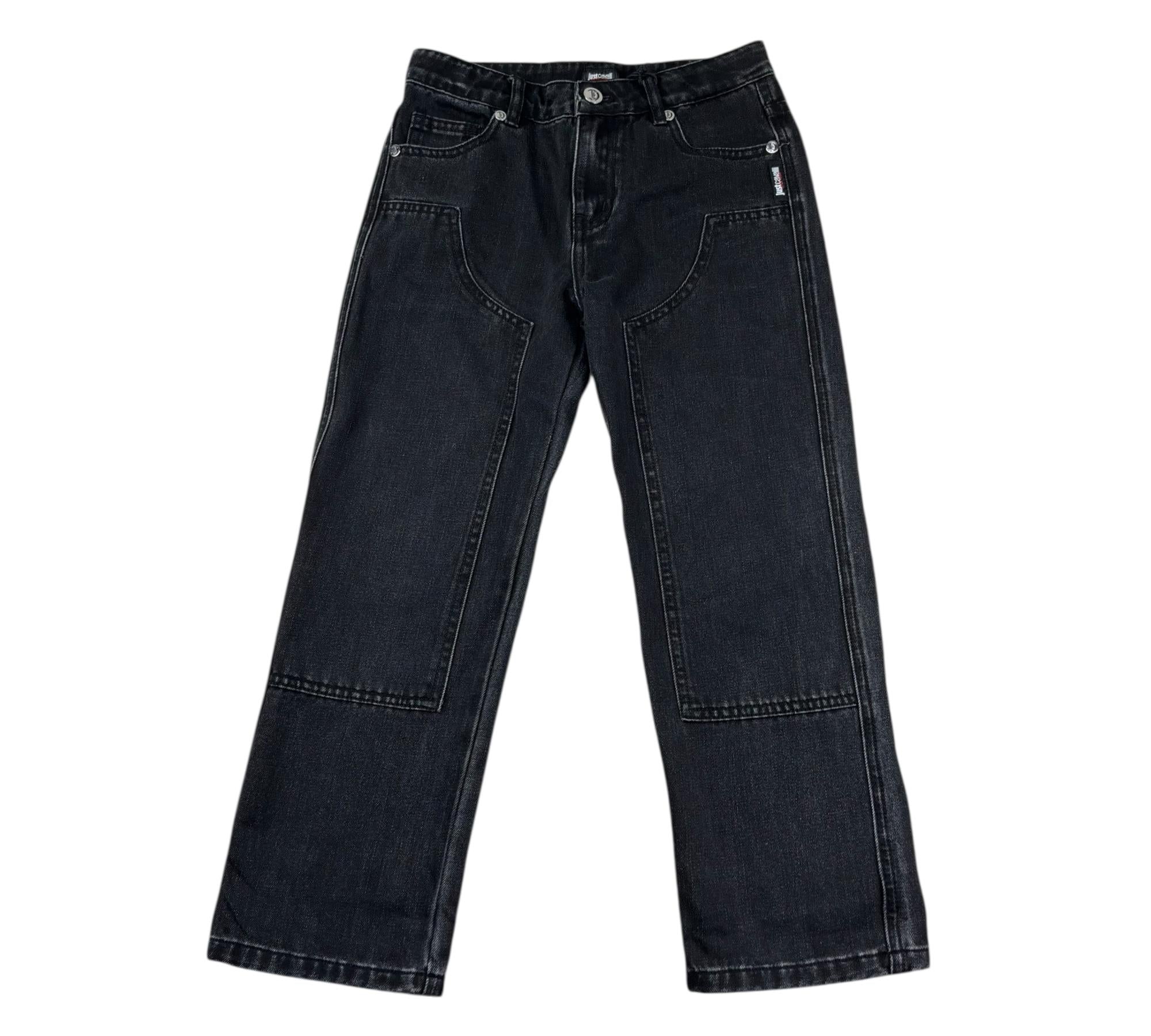 Just Cavalli Jeans Tinta Unita con Girovita Regolabile per Bambino JBP26038JE NERO JUST CAVALLI 